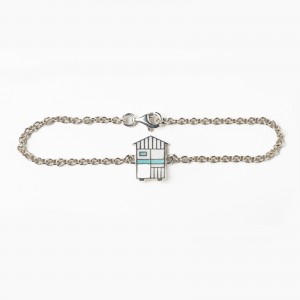 Bracciale in argento con 1 cabina grande - tiffany