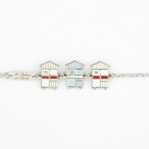 Bracciale con 3 cabine piccole - Versione Bianca, Celeste, Bianca