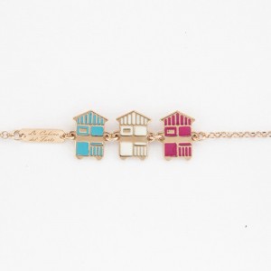 Bracciale con 3 cabine piccole - Versione Turchese, Bianca, Fucsia