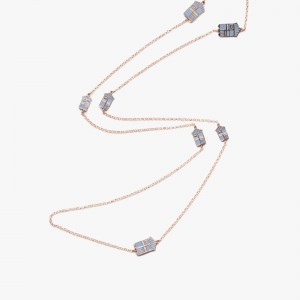 Catena lunga con 7 cabine di due dimensioni, Versione celeste