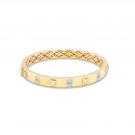 Bracciale corda nautica con cabina grande in argento - rosa