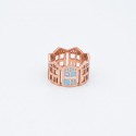 Anello in argento bagnato oro - rosa