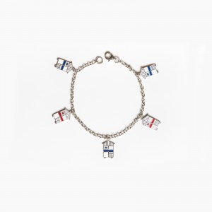 Bracciale in Argento con 5 cabine charms
