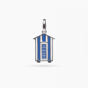 Cabina Grande in Argento - verticale blu