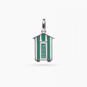 Cabina Grande in Argento - verticale verde