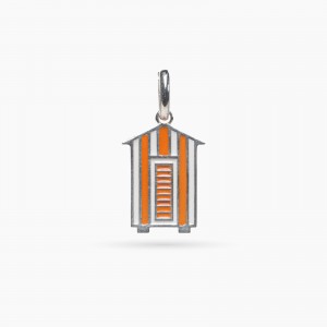 Cabina Grande in Argento - verticale arancione