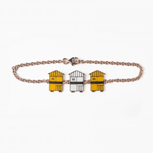 Bracciale 3 cabine in argento bagnato oro  - giallo